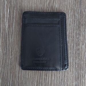 Travelon Men’s Thin Wallet Credit Card Holder Genuine Leather Black